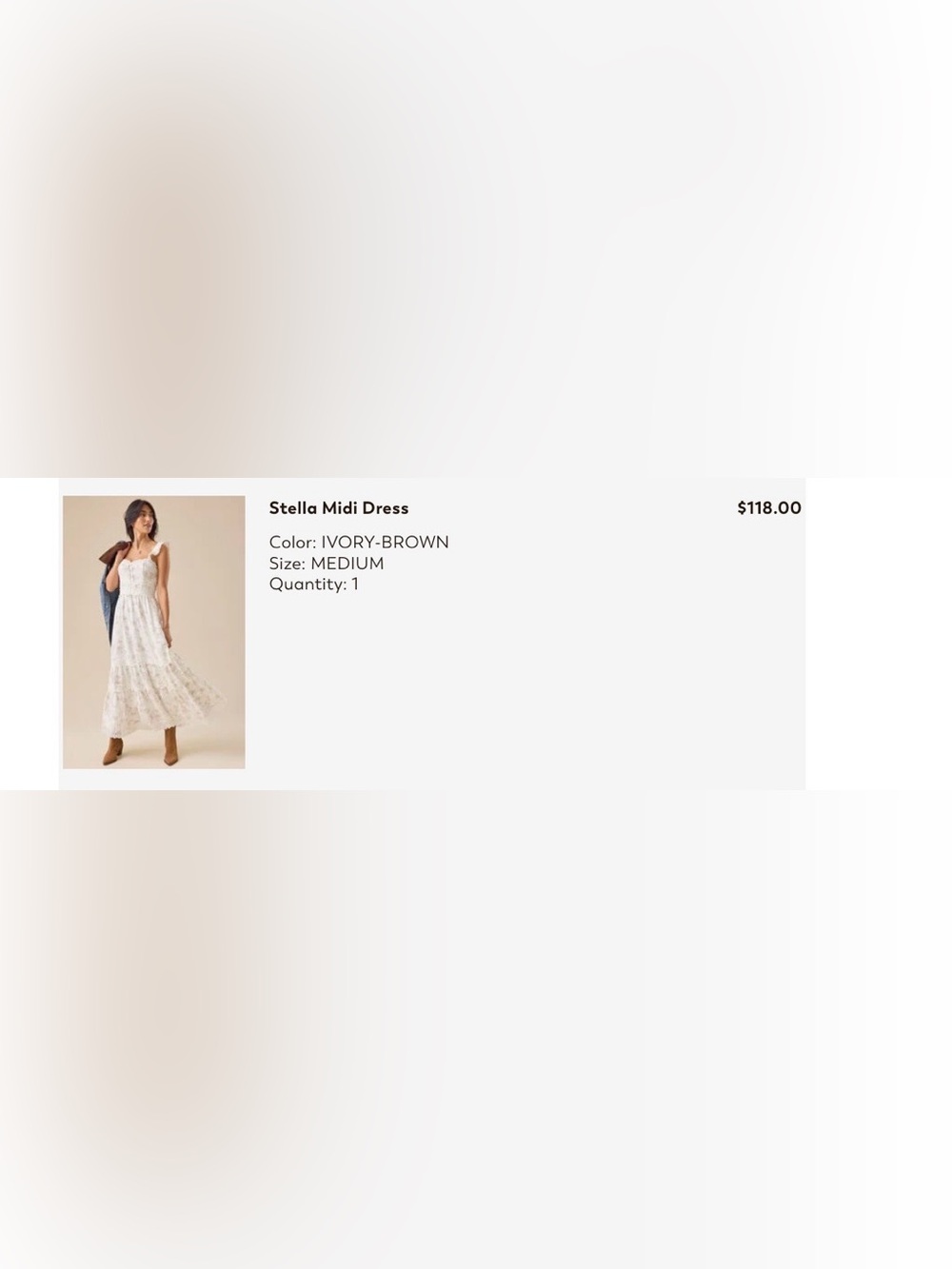 Altar'd State Stella Ivory Floral Lace Tiered Midi Dress - Picture 5 of 14